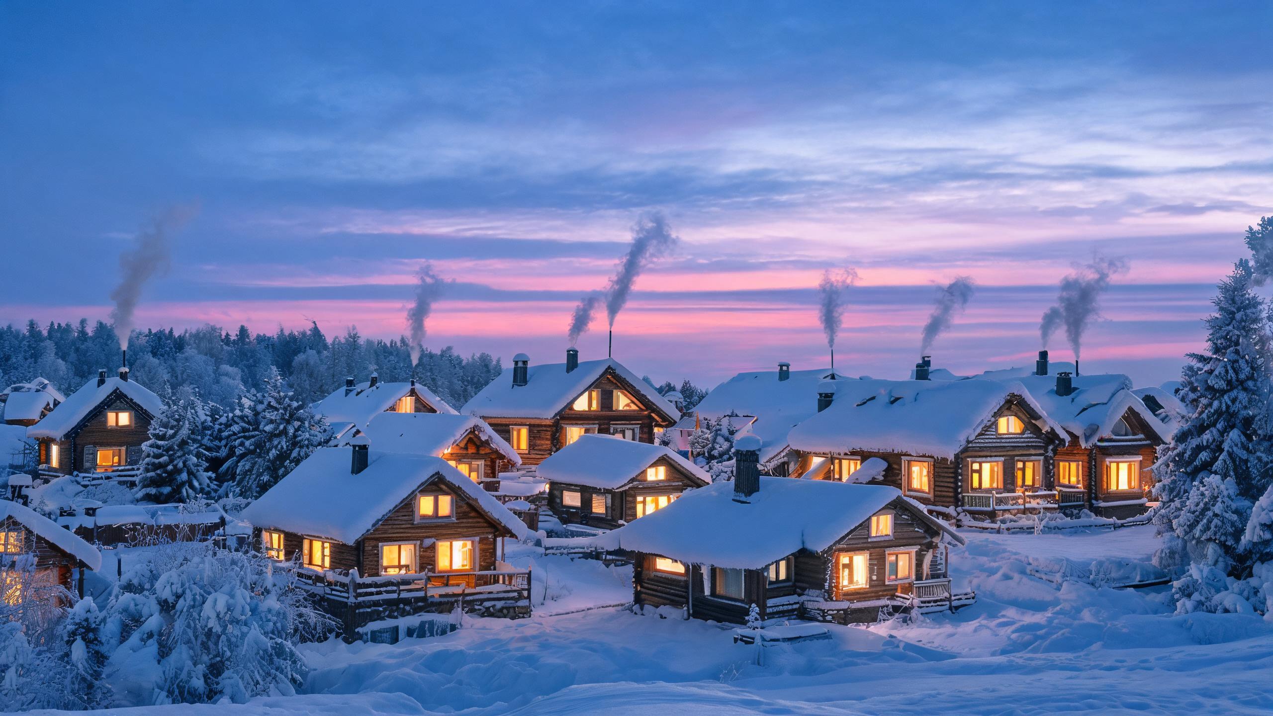 Snow village